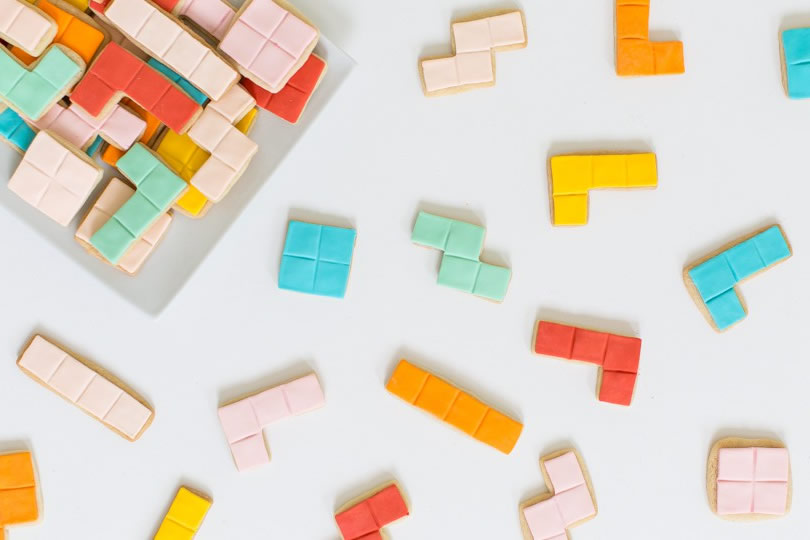 Galetes casolanes tetris per fer amb nens