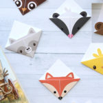 punts de llibre d'origami d'animals del bosc