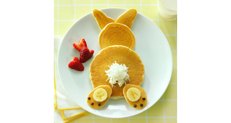 5 postres de Pasqua pancake conill