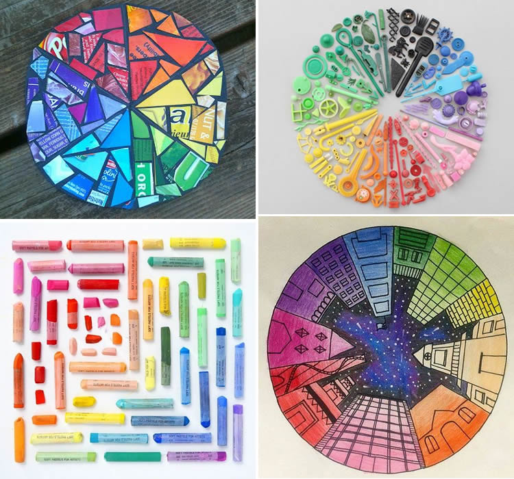 Paletes de colors de diferents materials