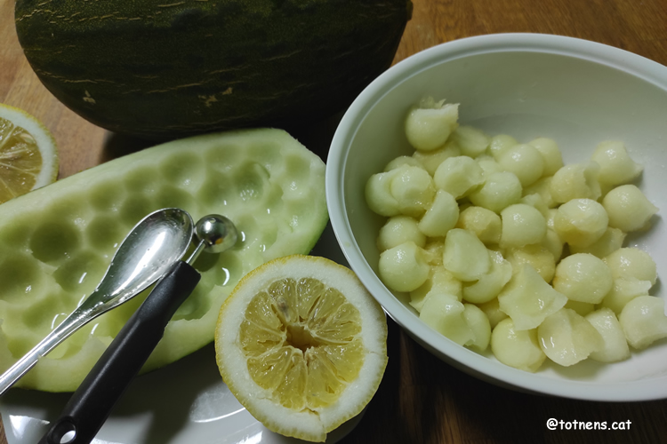 recepta Refrescants boletes de meló amb llimona 
