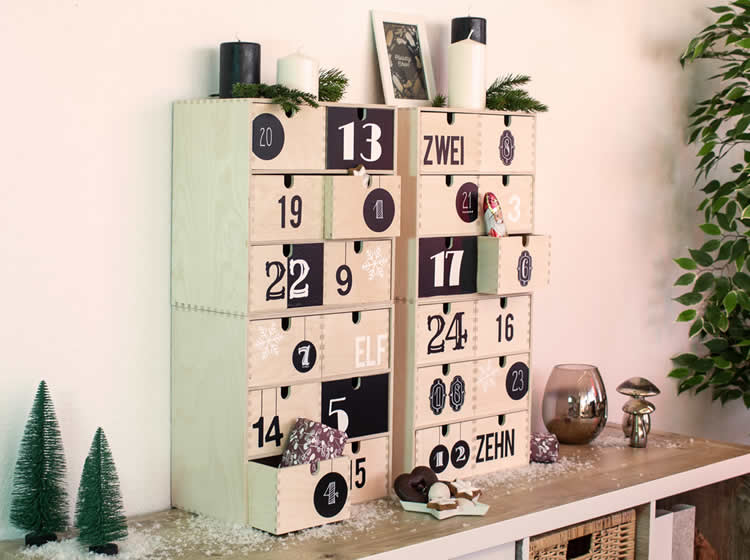 Calendari d'advent calaixera Moppe d'Ikea